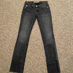 Big Star jeans. Grey/black color. Straight, Mid rise fit.